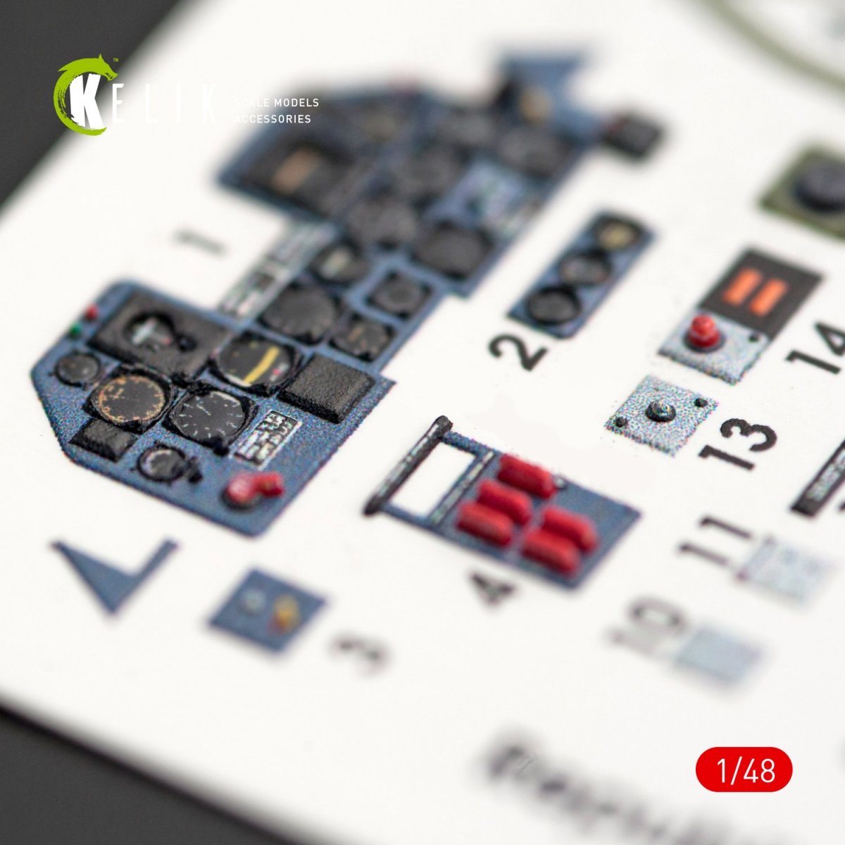 KELIK K48014 P-47M &amp;quot;THUNDERBOLT&amp;quot; INTERIOR 3D DECALS FOR TAMIYA KIT 1/48 – immagine 3