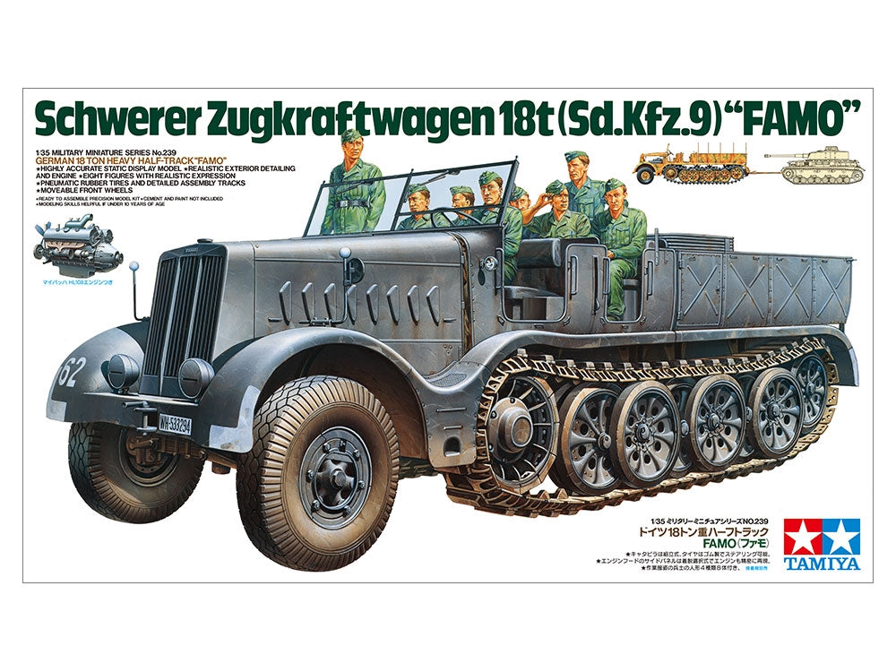 Tamiya 35239 German 18-Ton Heavy Half-Track FAMO 1/35 – Bild 2