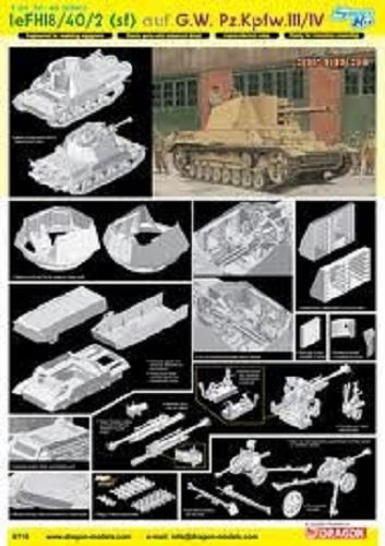 Dragon 6710 leFH18/40/2 (sf) auf G.W. Pz.Kpfw.III/IV 1/35 – immagine 2