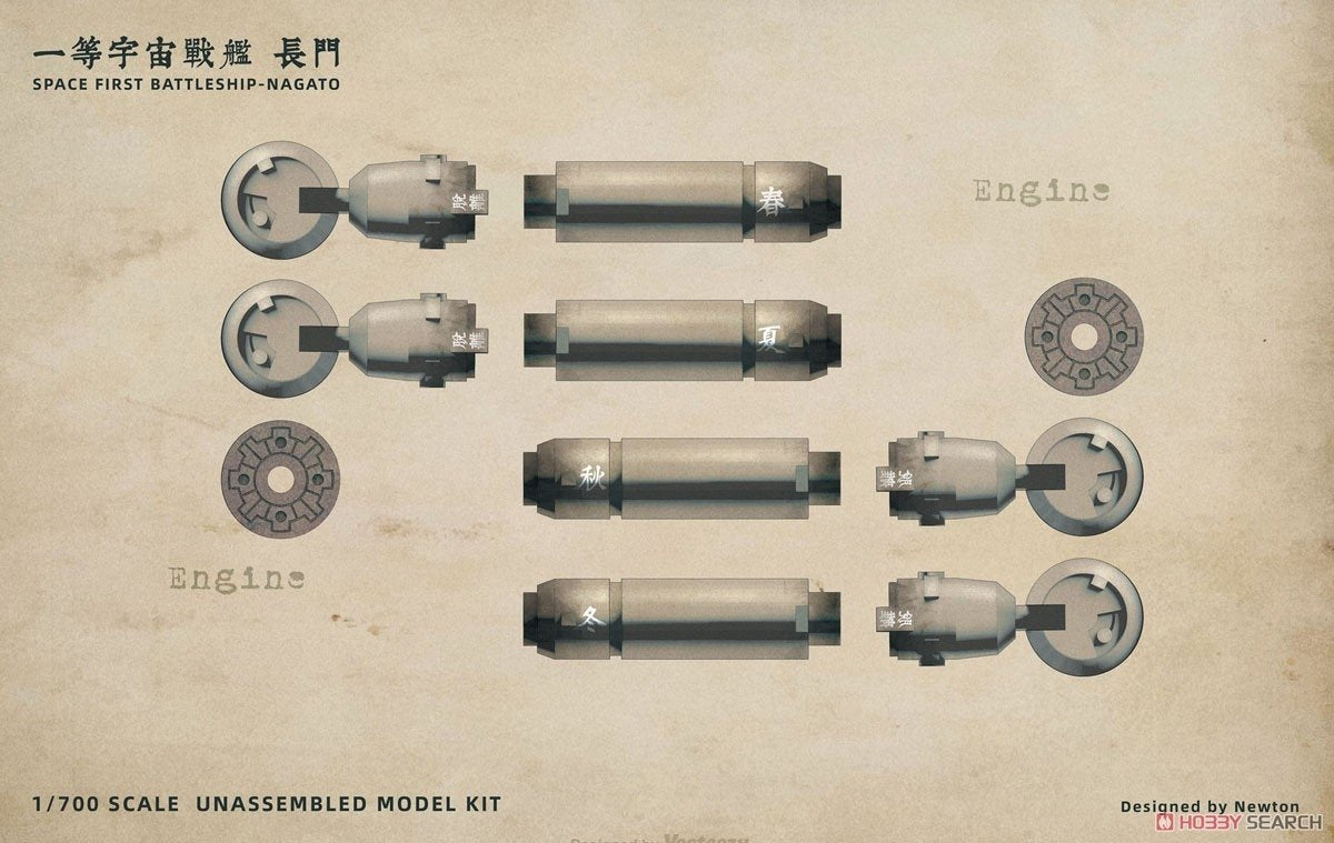 Suyata SRK-001 Space Rengo Kantai Nagato Space Main Battleship 1/700 – imagen 14