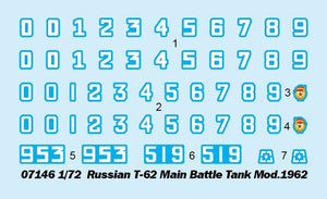 Trumpeter 07146 Russian T-62 Main Battle Tank Mod.1962 1/72 – immagine 3