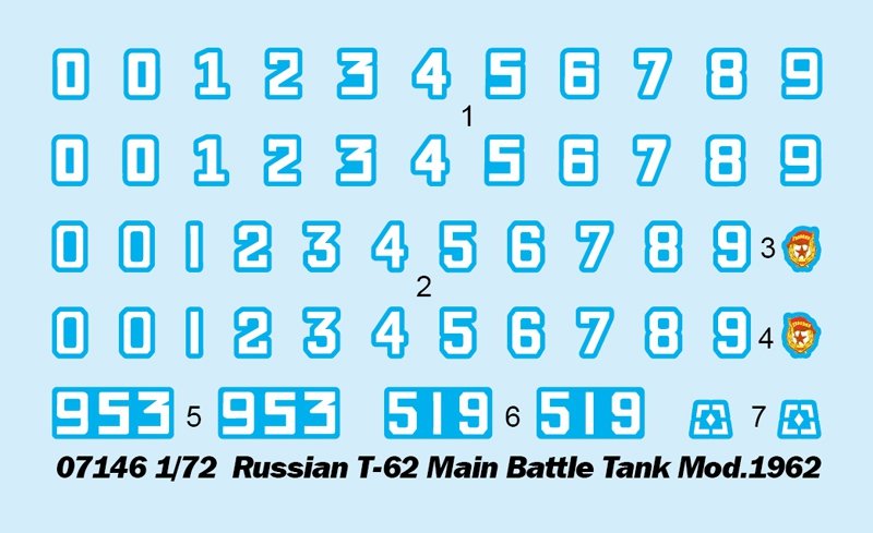 Trumpeter 07146 Russian T-62 Main Battle Tank Mod.1962 1/72 – immagine 3