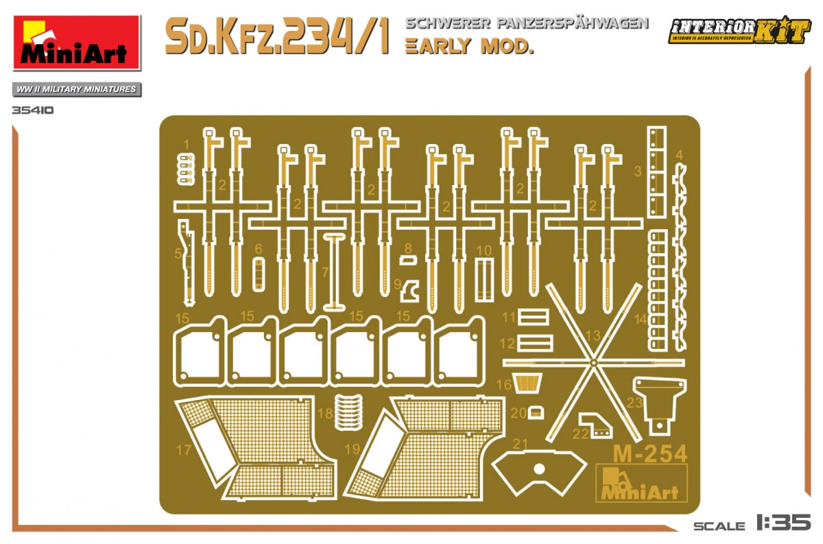MiniArt 35410 Sd.Kfz.234/1 Schwerer Panzerspahwagen. EARLY MOD. INTERIOR KIT 1/35 – Bild 2