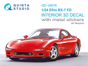 Quinta Studio QD+24016 Efini RX-7FD 3D-Printed &amp;amp; coloured Interior on decal paper (Tamiya) (with metal sticker parts) 1/35