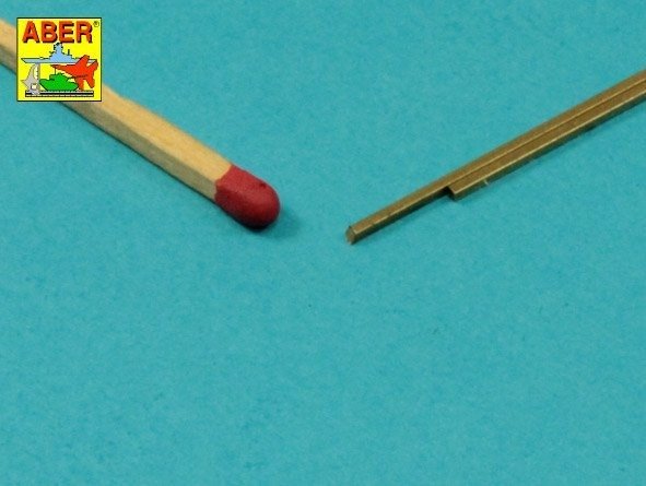Aber KR-10 Kwadratowe pręty mosiężne 1,0mm długość 245mm x 2 szt. / Brass square rods 1,0mm length 245mm x2 pcs. – immagine 2