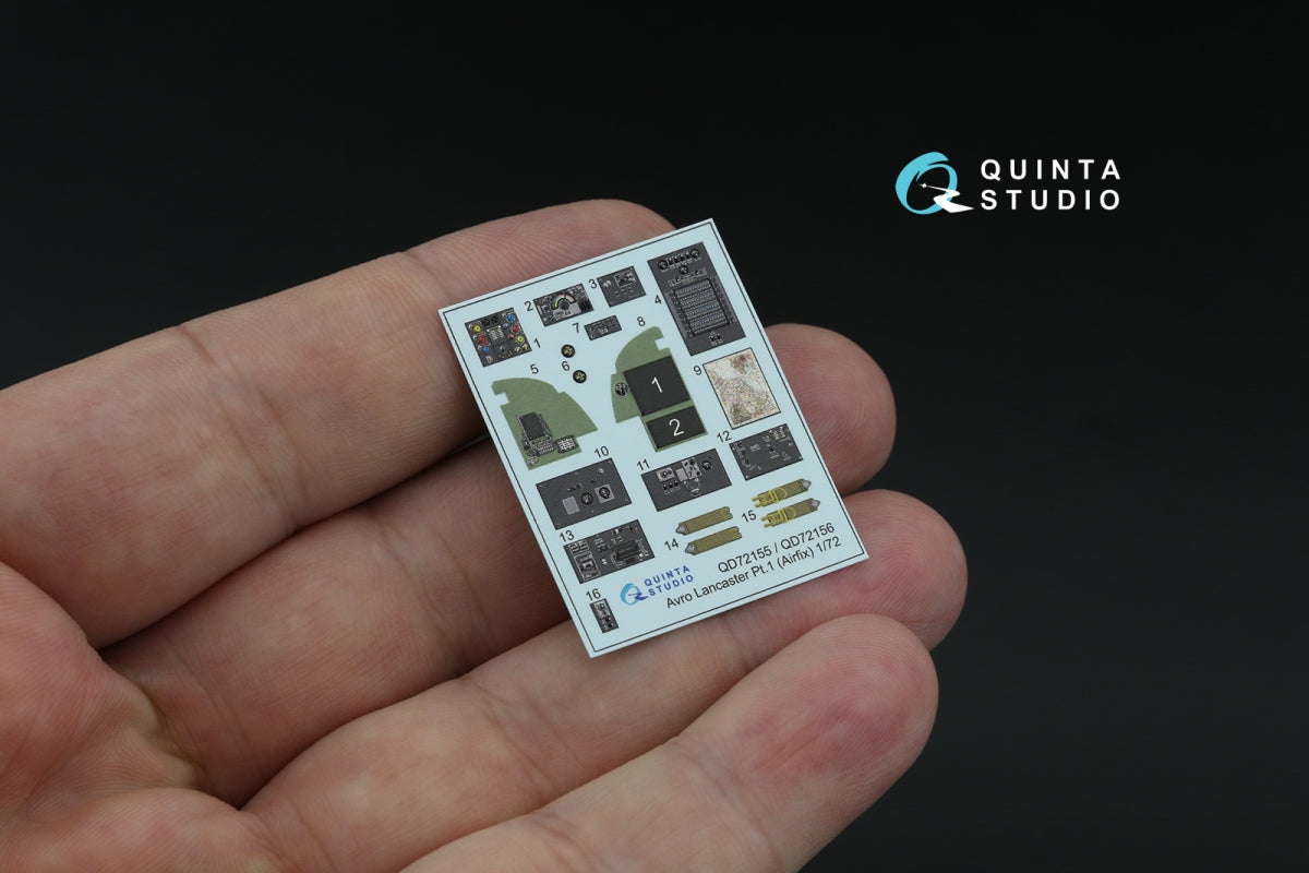 Quinta Studio QD72155 Avro Lancaster B.I/III 3D-Printed coloured Interior on decal paper (Airfix) 1/72 – immagine 4