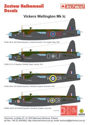 Techmod 48809 - Vickers Wellington IC 1/48 – zdjęcie 2