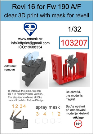 Omask 103207 Revi 16 for Fw 190D (Hasegawa) 1/32 – imagen 2