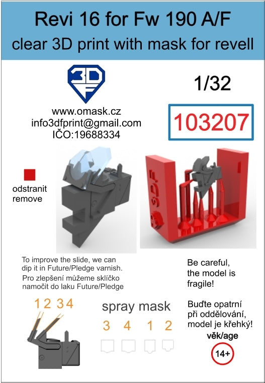 Omask 103207 Revi 16 for Fw 190D (Hasegawa) 1/32 – imagen 2