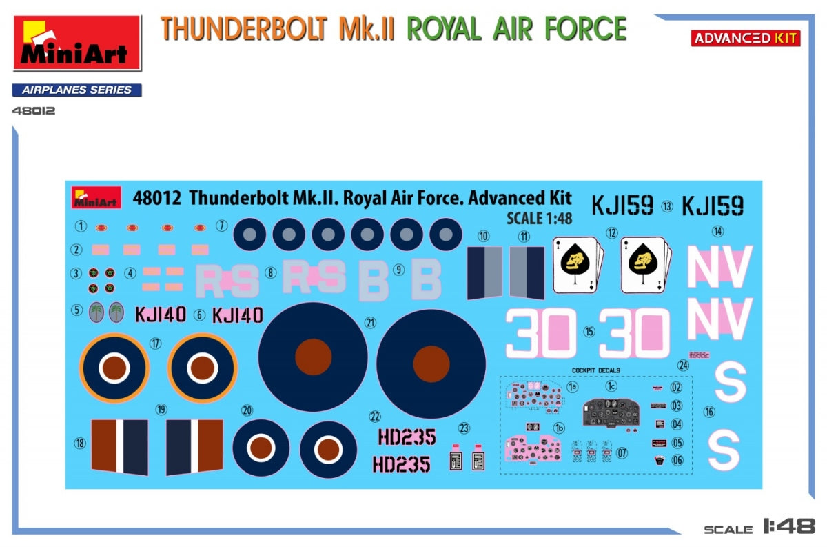 MiniArt 48012 THUNDERBOLT Mk.II. ROYAL AIR FORCE. ADVANCED KIT 1/48 – imagen 2