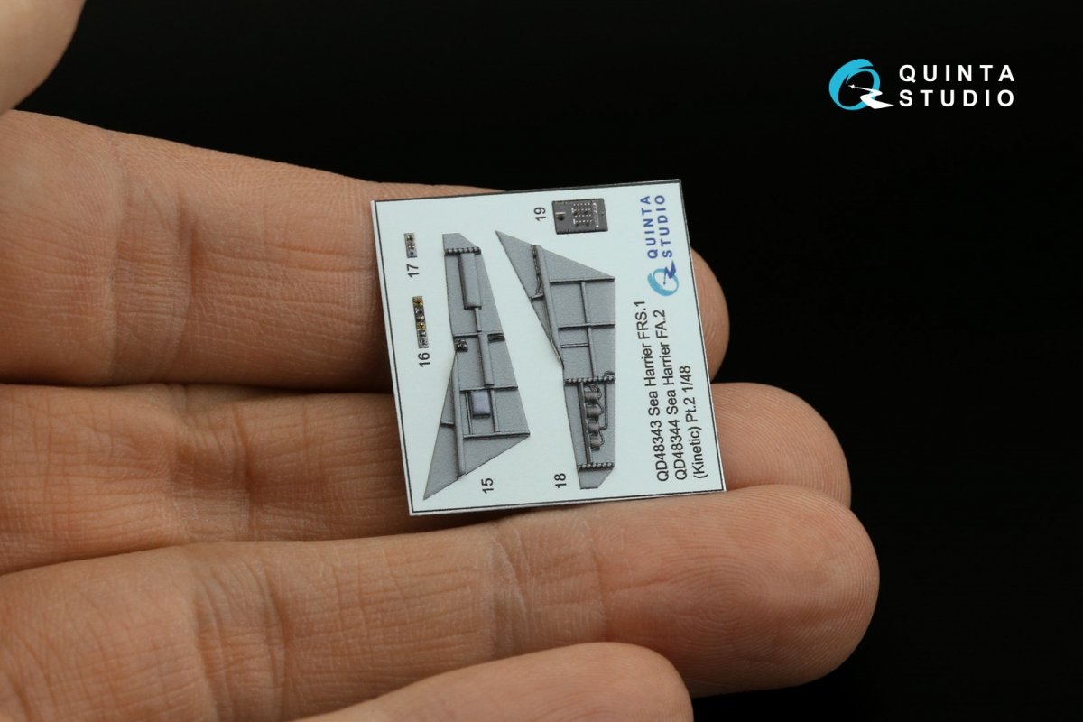 Intérieur imprimé en 3D et coloré sur papier décalcomanie (Kinetic) Quinta Studio QD48343 Sea Harrier FRS.1 1/48 – image 5