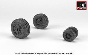 Armory Models AW32308 F-4 Phantom-II wheels w/ weighted tires, late 1/32 – immagine 2