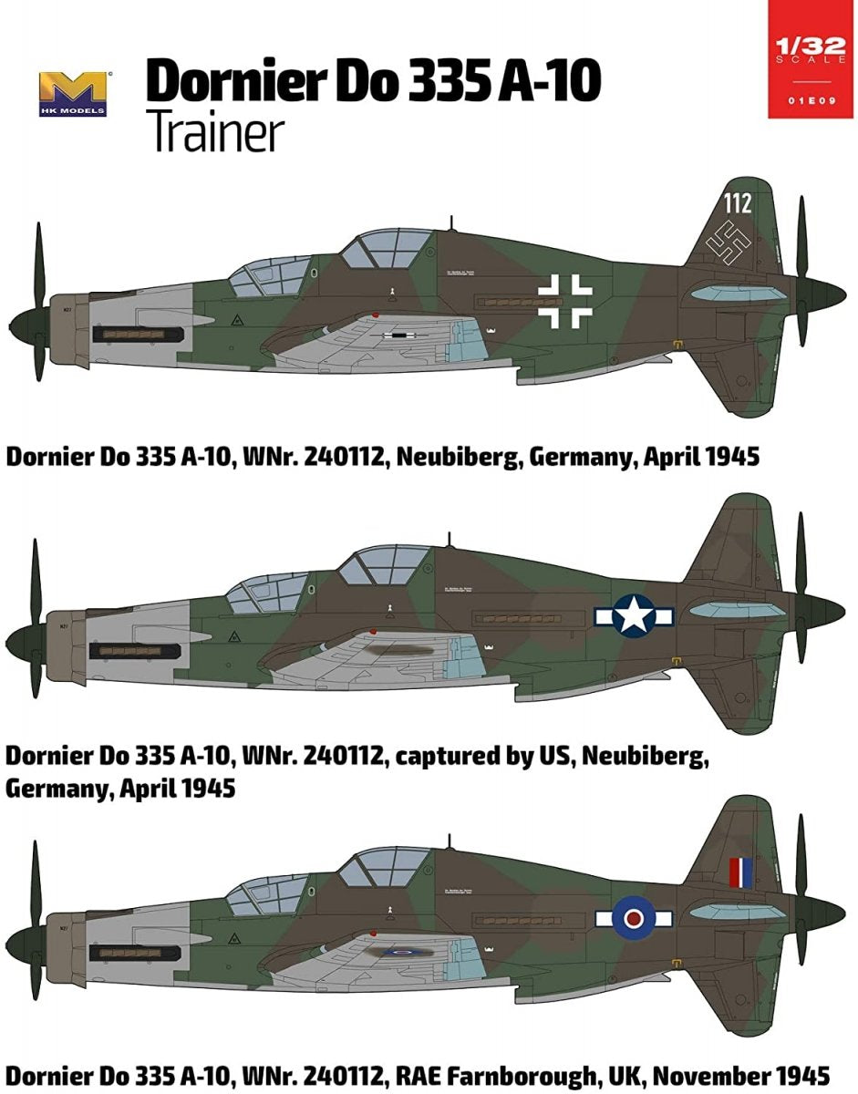 HK Models 01E009 Dornier Do 335 A-10 Trainer 1/32 – immagine 3