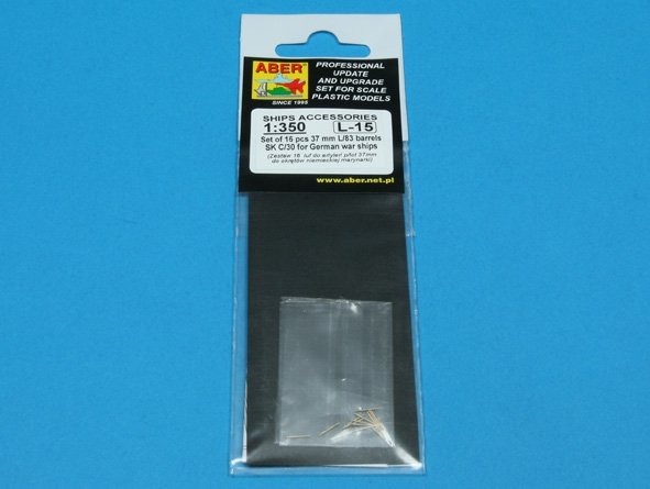 Aber 350L-15 Set of 16 pcs 37 mm L/83 barrels SK C/30 for German ships 1/350 – imagen 3