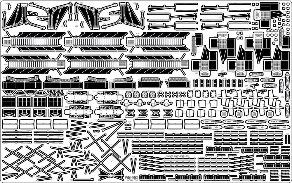 Pontos 27001F1 BISMARCK 1941 Detail Up Set Advanced 1/200 – imagen 13