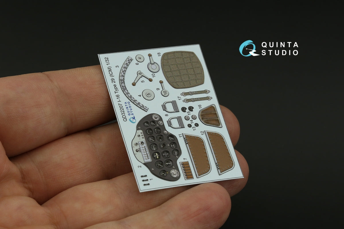 Quinta Studio QD32207 I-16 Type 29 3D-Printed coloured Interior on decal paper (ICM) 1/32 – immagine 10