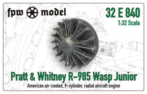 Maquette FPW 32E840 Pratt &amp;amp; Whitney R-985 Wasp Junior (fixe) 1/32