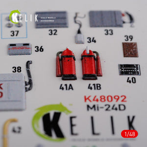 KELIK K48092 Mi-24D (Hind-D) interior 3D decals for Trumpeter kit 1/48 – imagen 8