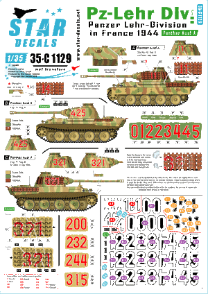 Star Decals 35-C1129 Panzer-Lehr Division # 2 1/35