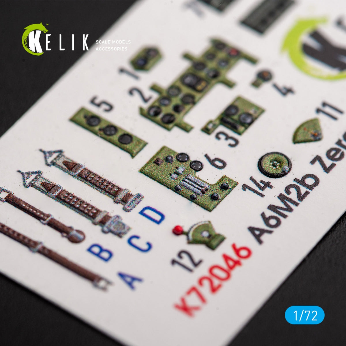 KELIK K72046 A6M2B ZERO - INTERIOR 3D DECALS FOR TAMIYA KIT 1/72 – Bild 4