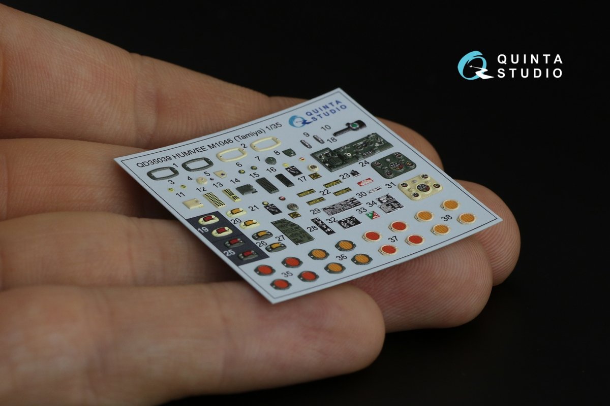Quinta Studio QD35039 HUMVEE Family 3D-Printed &amp;amp; coloured Interior on decal paper (Tamiya) 1/35 – imagen 12