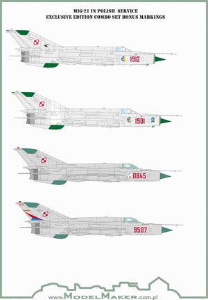 ModelMaker Decals CS48001 MiG-21 in Polish service exclusive edition COMBO SET 1/48 – immagine 2