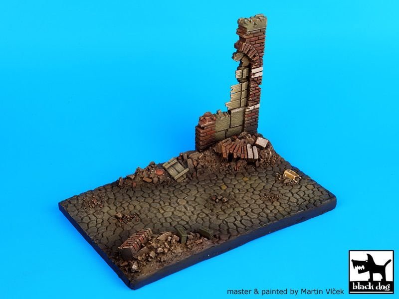 Black Dog D35019 Street with ruined wall 1/35 – imagen 2