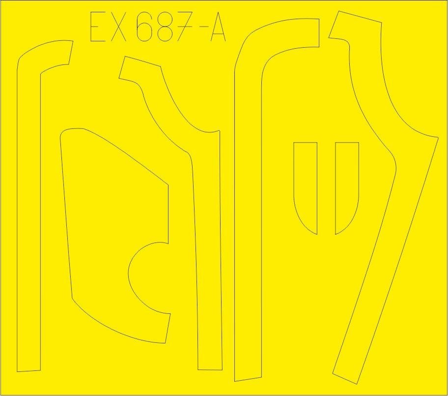 Eduard EX687 B-17G antiglare panels (DL &amp; BO production) 1/48 HKM