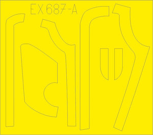 Eduard EX687 B-17G antiglare panels (DL &amp;amp; BO production) 1/48 HKM