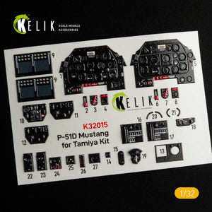 KELIK K32015 P-51D MUSTANG - INTERIOR 3D DECAL FOR TAMIYA KIT 1/32 – imagen 2