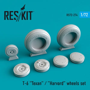 RESKIT RS72-0274 Jeu de roues Texan T-6 1/72