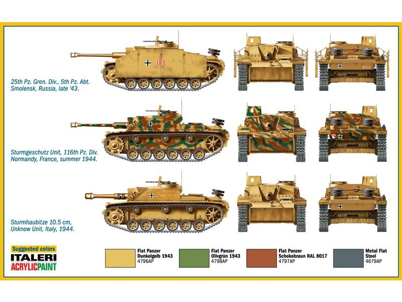 Italeri 7522 Sd.kFZ 142/1 STURMGESCH.III (2x fast kit) 1/72 – imagen 5