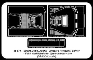 Aber 35174 Sd.Kfz. 251/1 Ausf.D. cz.8 gorny pancerz pozny (DRA) 1/35 – zdjęcie 2