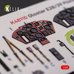 KELIK K48110 Gloster E28/39 Pioneer - interior 3D decals for ClearProp kit 1/48 – Bild 3