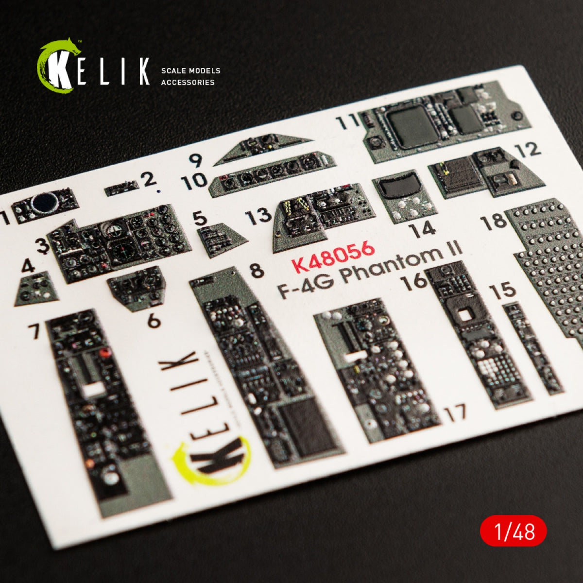 KELIK K48056 F-4G INTERIOR 3D DECALS FOR MENG KIT 1/48 – immagine 2