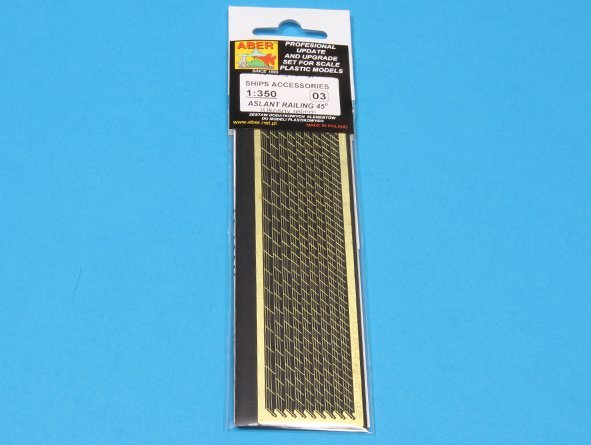 Aber 350-03 Ships aslant railing at 45 degree 1/350 – imagen 4
