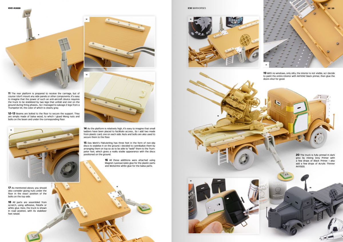 AK Interactive AK130011 ICM – HOW TO PAINT &amp;amp; WEATHER WW2 TRUCKS WARHORSES - English – immagine 2