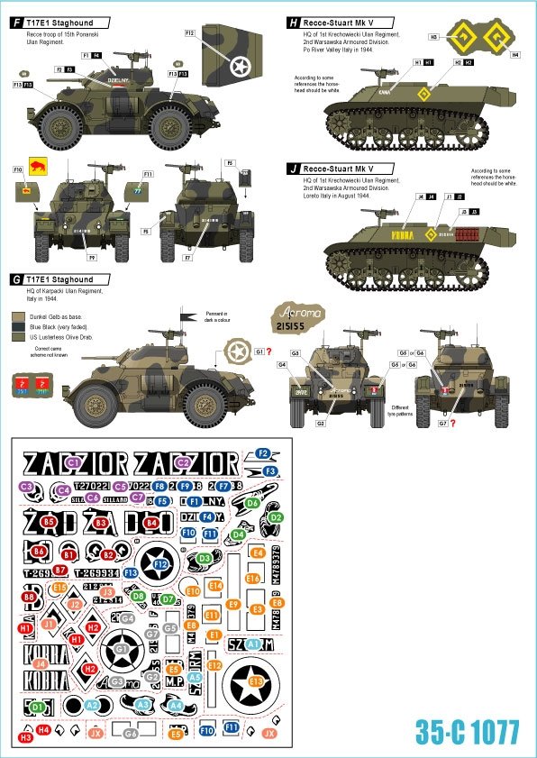 Star Decals 35-C1077 Polish Tanks in Italy # 1 1/35 – immagine 2