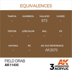 AK Interactive AK11435 Field Drab 17ml – immagine 3
