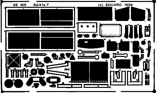 Eduard 35105 Sd. Kfz.7 1/35 Tamiya – Bild 2