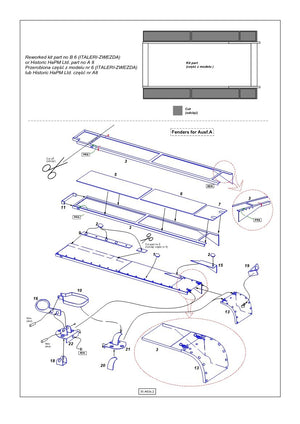 Aber 35A063 Ailes pour Panzer I, Ausf.A et B (1/35) – image 5