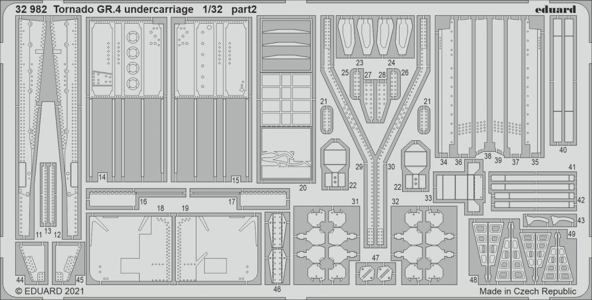 Eduard 32982 Tornado GR.4 undercarriage for ITALERI 1/32 – imagen 2