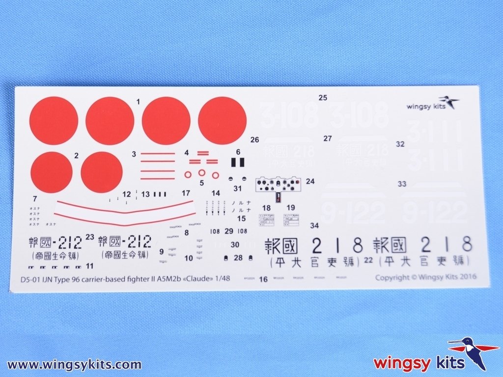Wingsy Kits D5-01 IJN Type 96 carrier-based fighter II A5M2b “Claude” (late) 1/48 – imagen 11