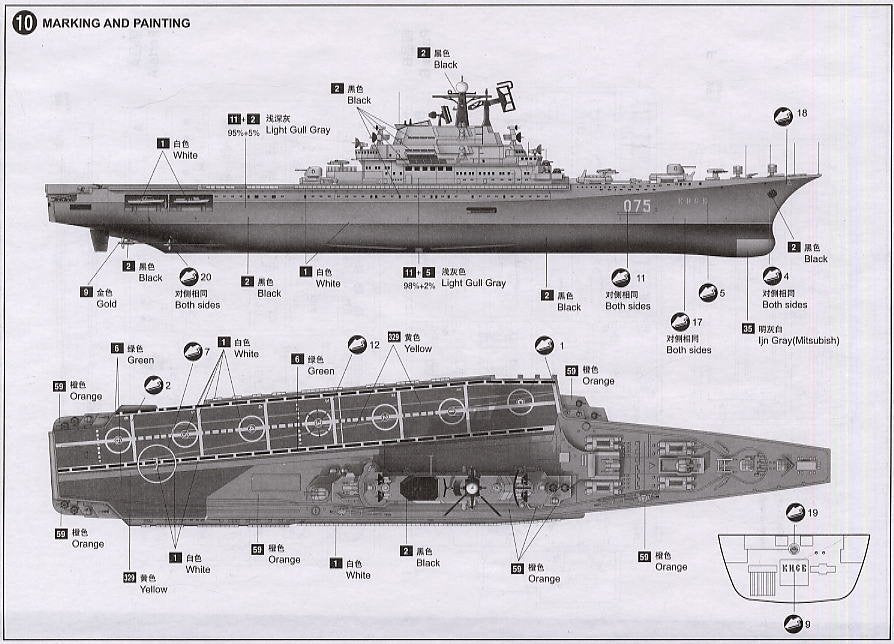 Trumpeter 05704 Aircraft Carrier USSR KIEV 1/700 – imagen 5