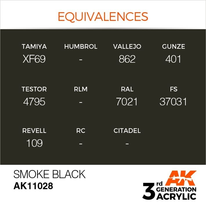 AK Interactive AK11028 Smoke Black 17ml – imagen 3