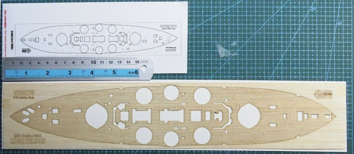 Maquette en bois Wood Hunter W35075 du HMS Lord Nelson (Hobby Boss) à l'échelle 1/350