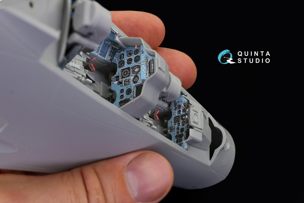 Quinta Studio QD32072 Su-27UB 3D-Printed &amp;amp; coloured Interior on decal paper (for Trumpeter kit) 1/32 – immagine 4