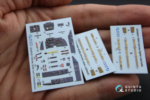 Intérieur imprimé en 3D et coloré sur papier décalcomanie Quinta Studio QD48163 Me 262B-1a/U1 (pour kit HobbyBoss) 1/48 – image 2