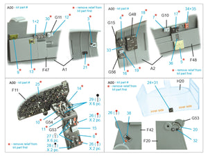 Quinta Studio QD48494 B-26B/C Marauder 3D-Printed coloured Interior on decal paper (ICM) 1/48 – imagen 3