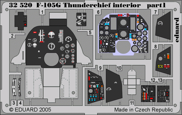 Intérieur du F-105G Eduard 32520 au 1/32 TRUMPETER – image 5